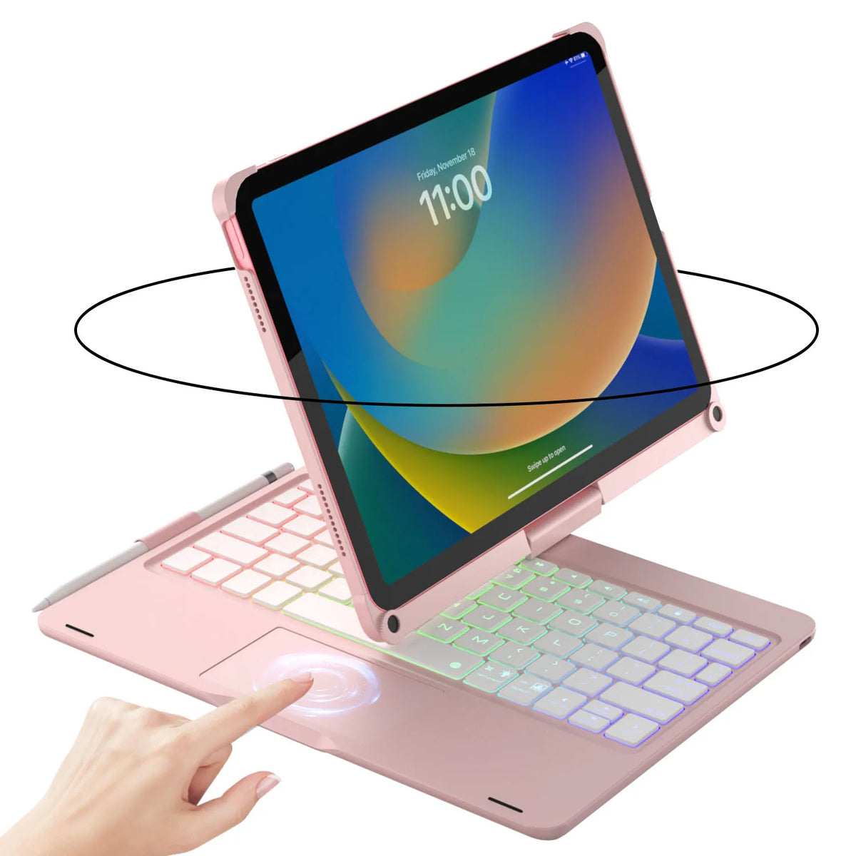Backlit Tablet Keyboard Case with Trackpad