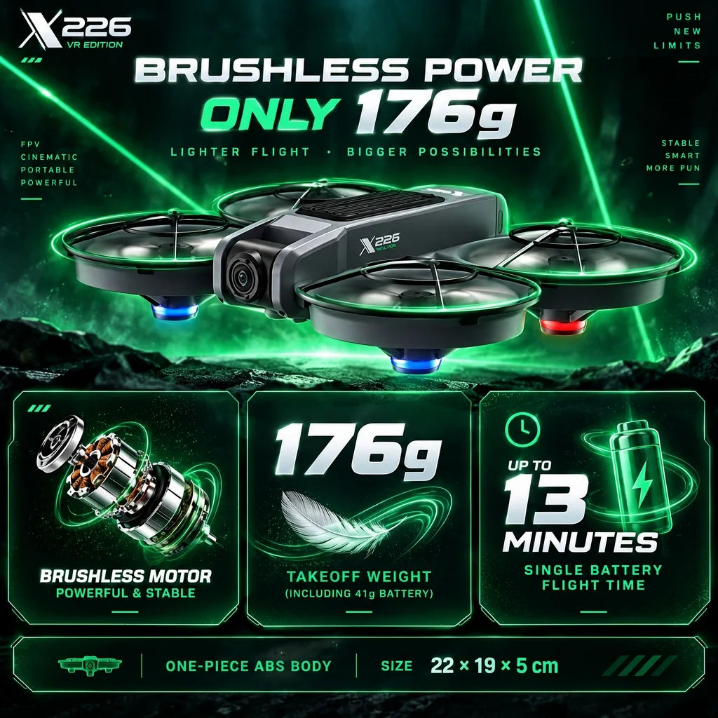 Mini VR drone with 720P camera and 2 batteries, view 8