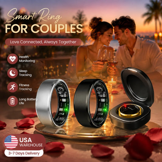 Smart Health Ring with Charging Box
