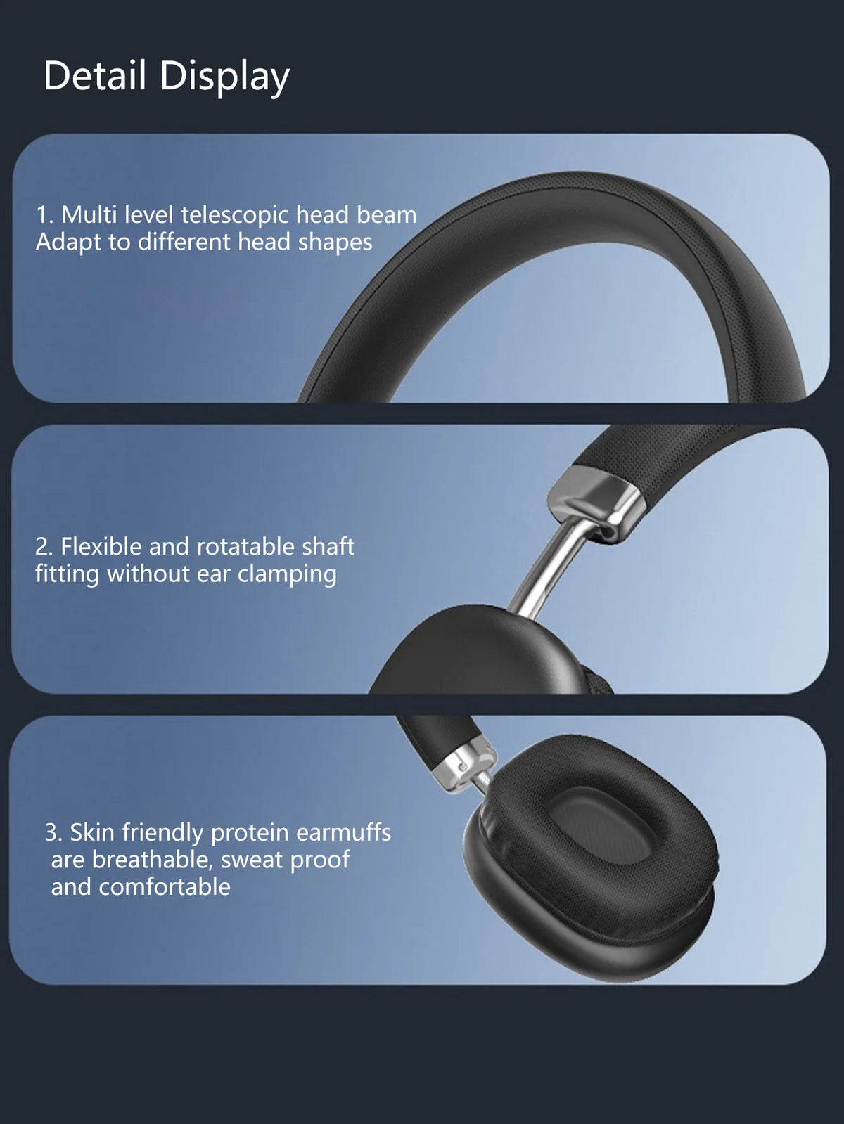 Wireless Over-Ear Headphones, Bluetooth 5.3