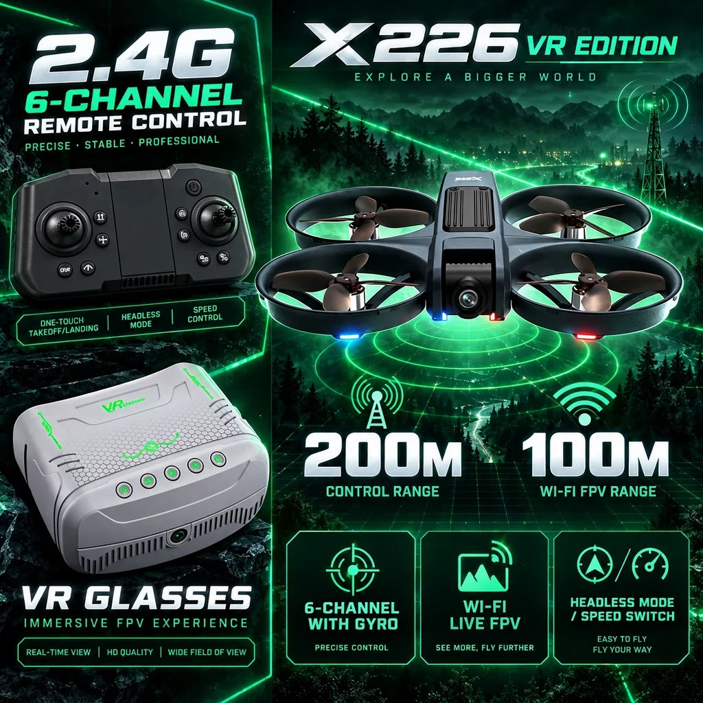 Mini VR drone with 720P camera and 2 batteries, view 6