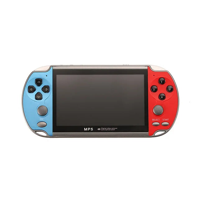 Handheld Retro Game Console with Built-in Games - Blue Red
