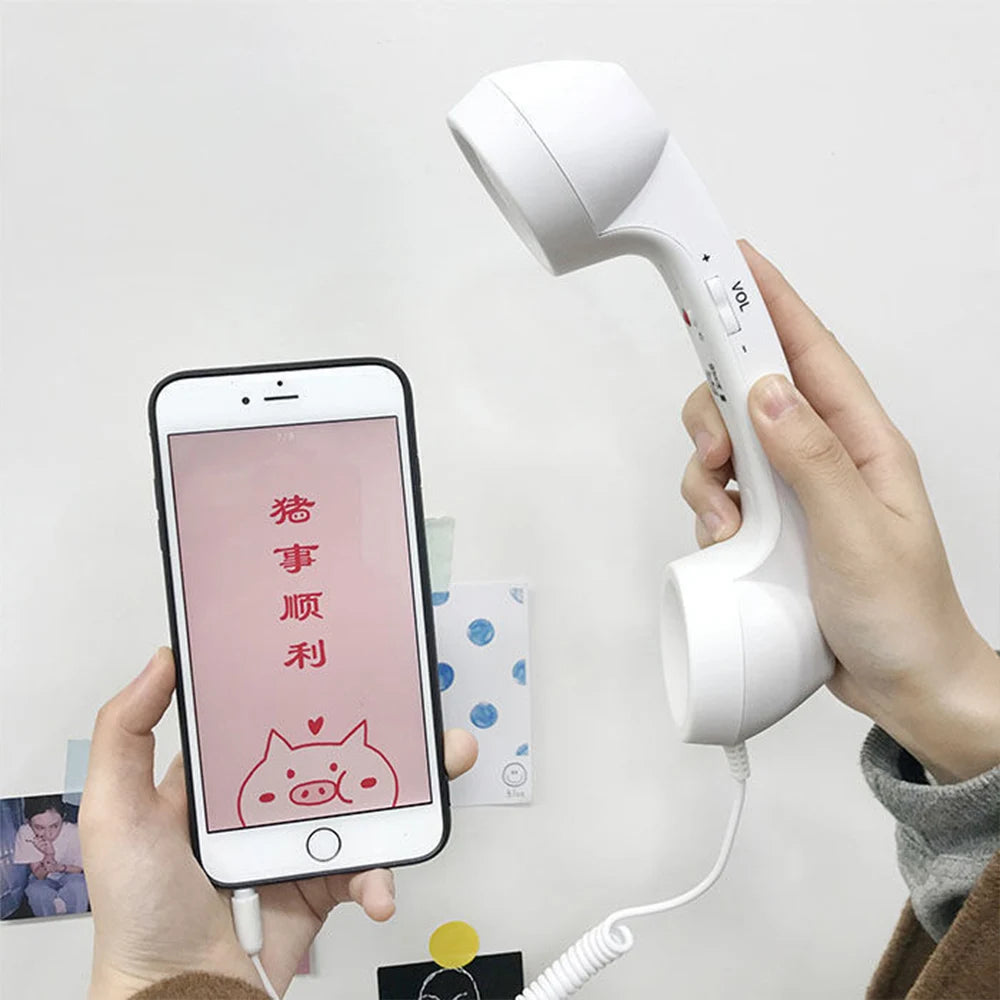 Retro 3.5mm Phone Handset with Mic
