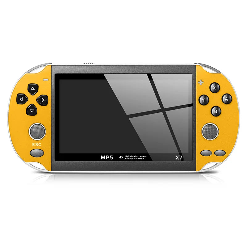 Handheld Retro Game Console with Built-in Games - Yellow