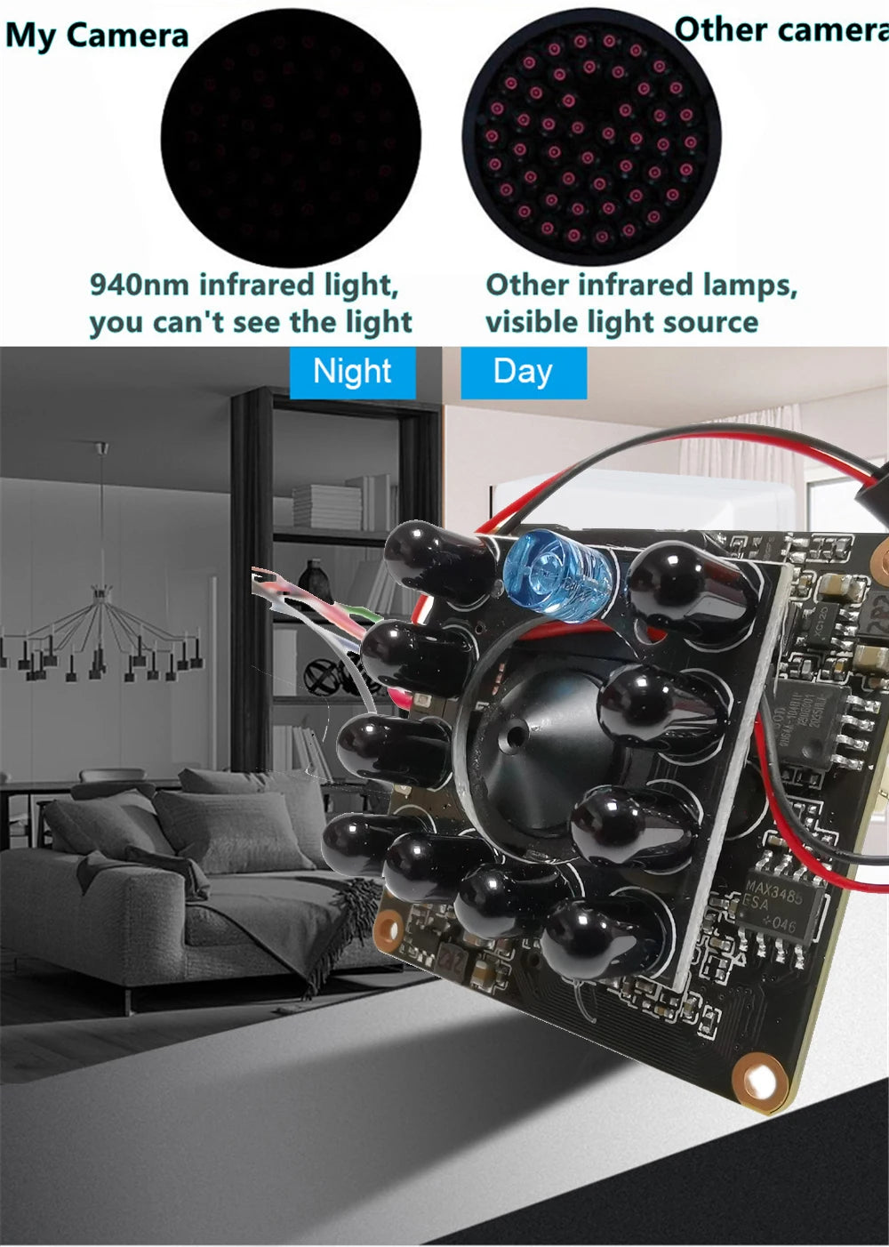 Night Vision WiFi IP Camera Module Board