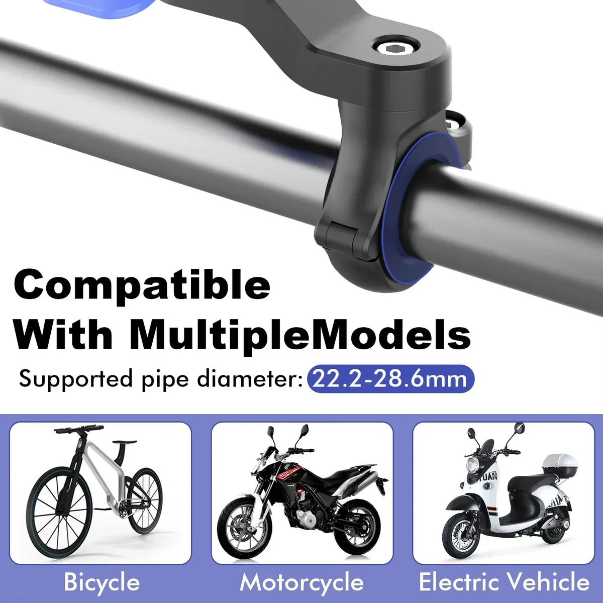 Shock-Absorbing Motorcycle Phone Mount