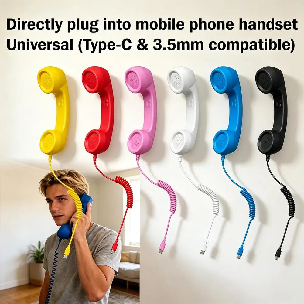USB-C Retro Phone Handset Receiver
