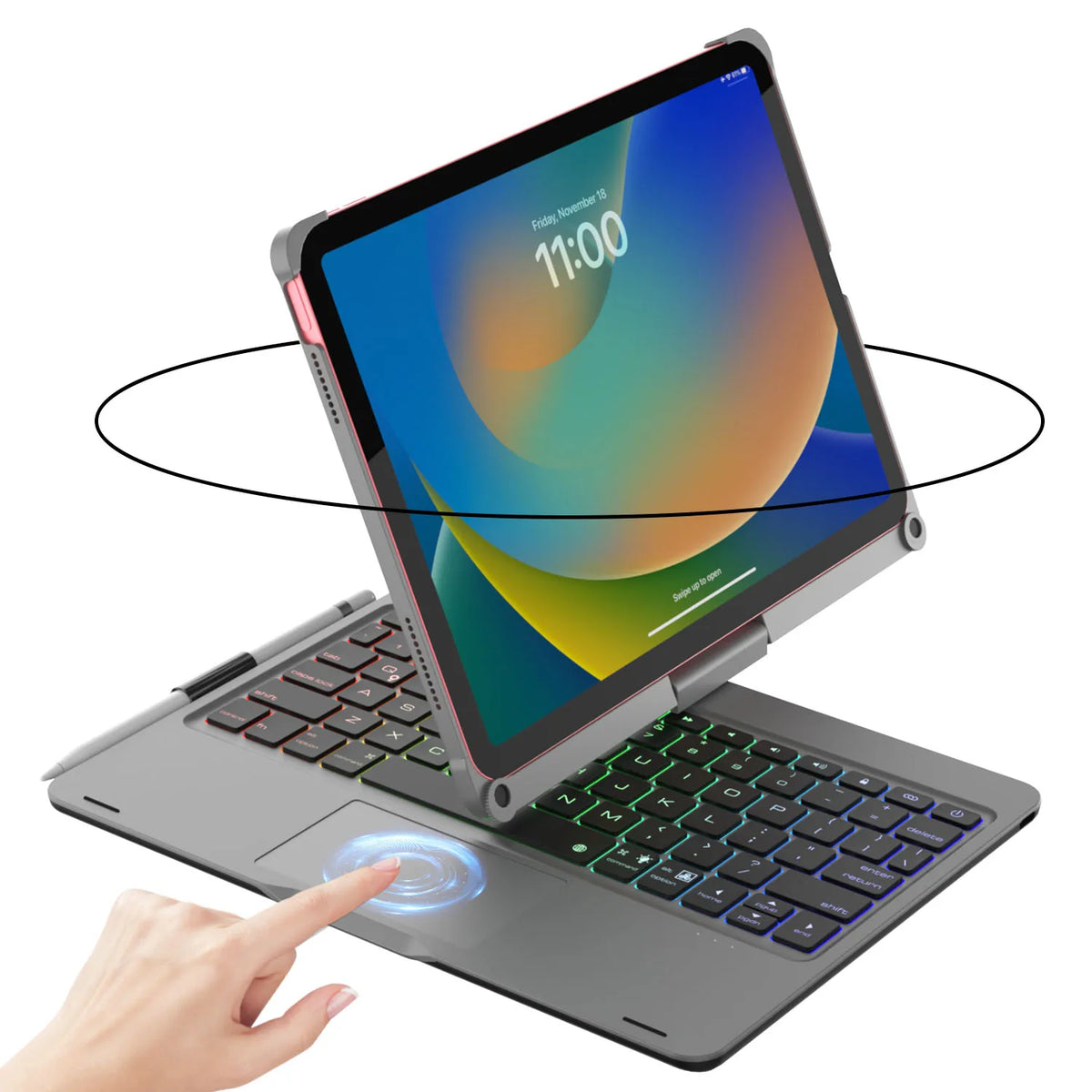 Backlit Tablet Keyboard Case with Trackpad