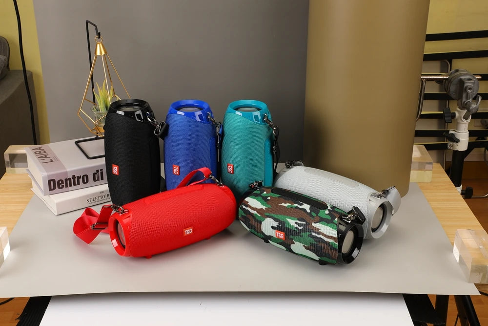Portable Barrel Bluetooth Speaker with Strap