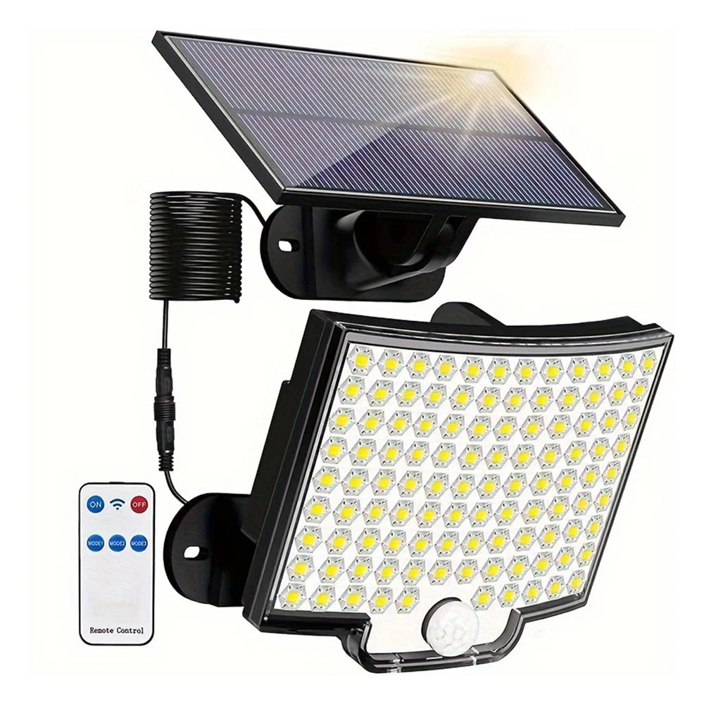 106 LED solar motion sensor wall light with remote, view 16