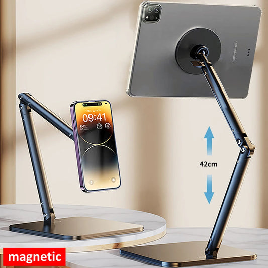Aluminum Magnetic Tablet & Phone Stand, Folding