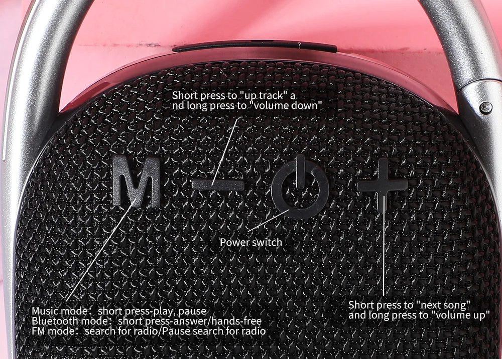 Portable Bluetooth Speaker with Bass