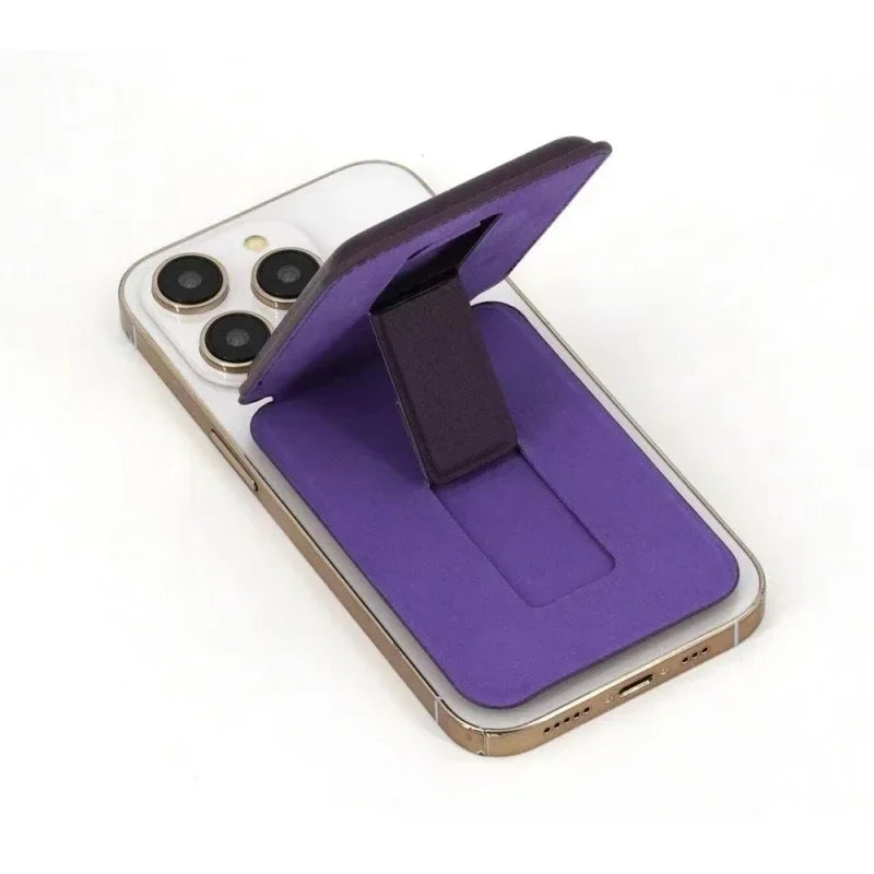 Magnetic Leather Wallet Stand for Phones - photo 5
