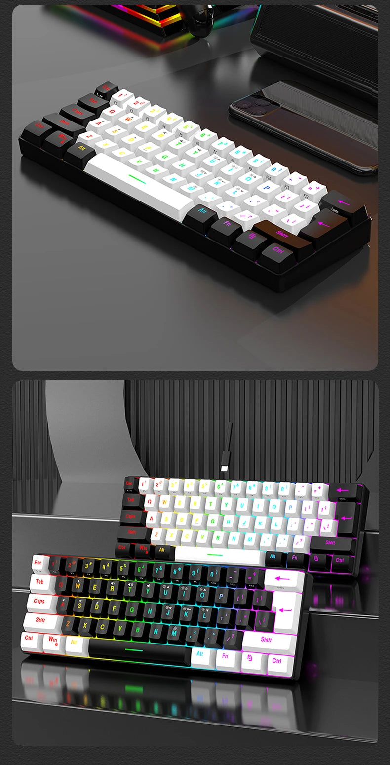 60% Compact RGB Wired Keyboard