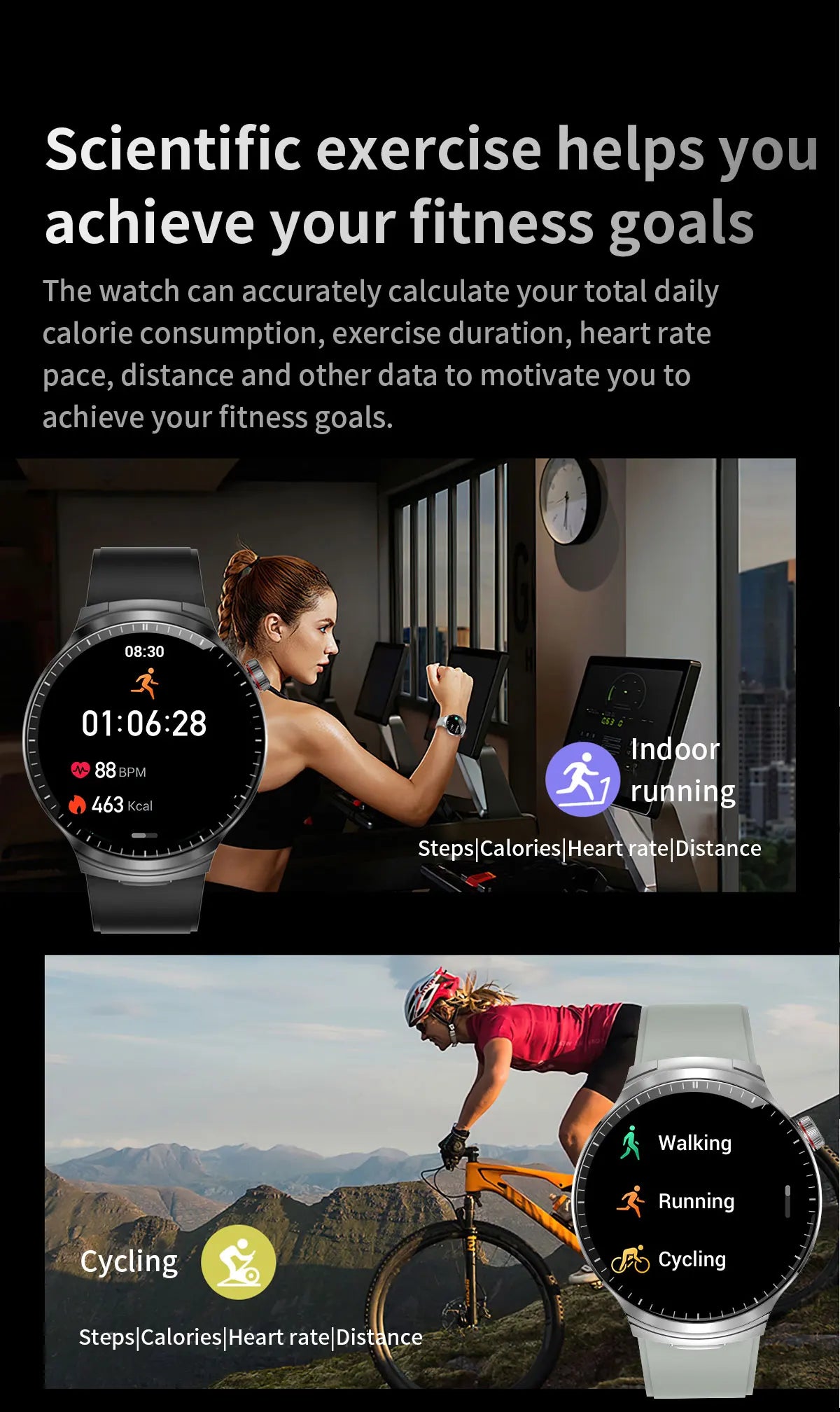 Smart Watch with Built-in Wireless Earbuds