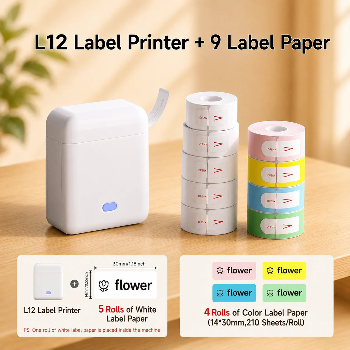 Mini Ink-Free Label Printer
