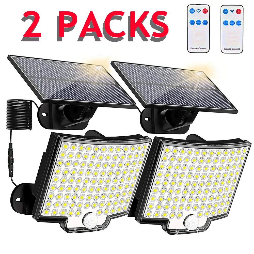 106 LED solar motion sensor wall light with remote, view 7