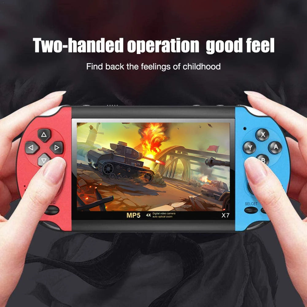 Handheld Retro Game Console with Built-in Games