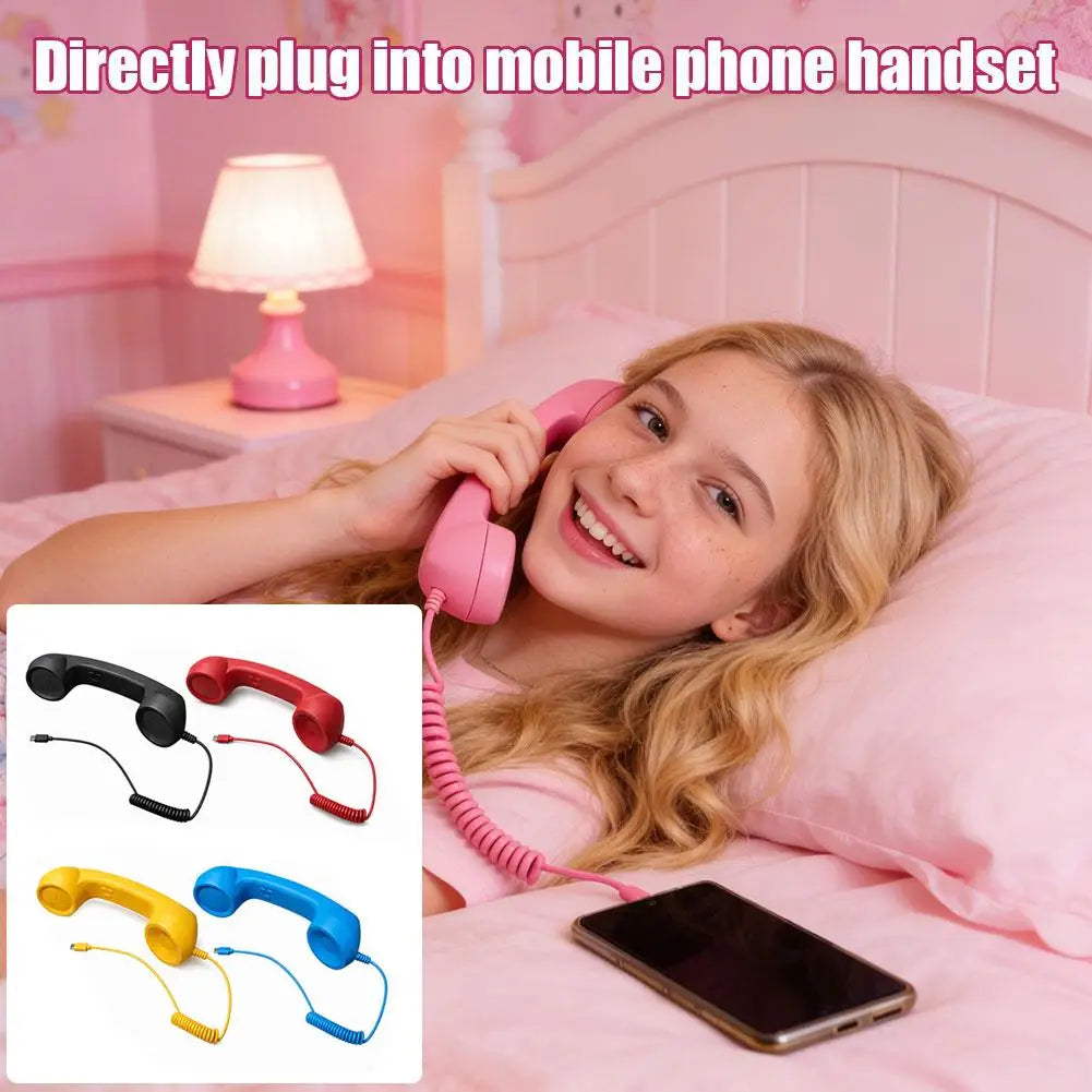 USB-C Retro Phone Handset Receiver