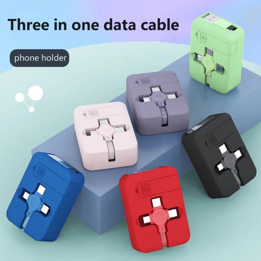 3-in-1 Retractable Cable Keychain