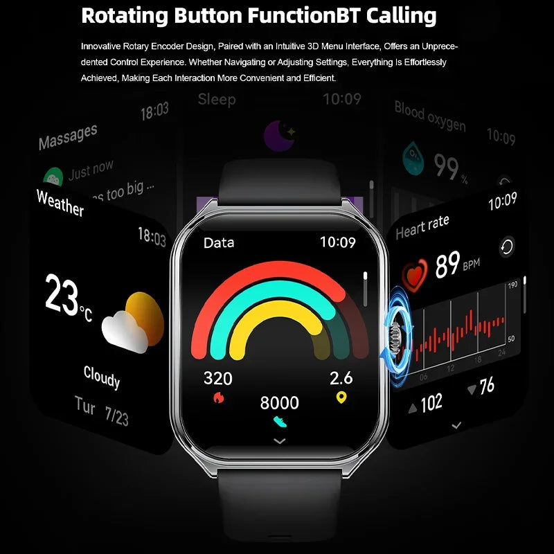 Ultra-Thin AMOLED Smartwatch with Calls