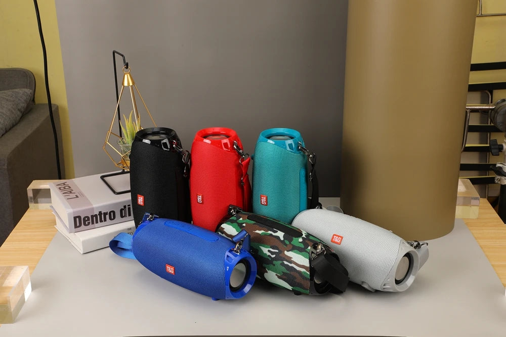 Portable Barrel Bluetooth Speaker with Strap