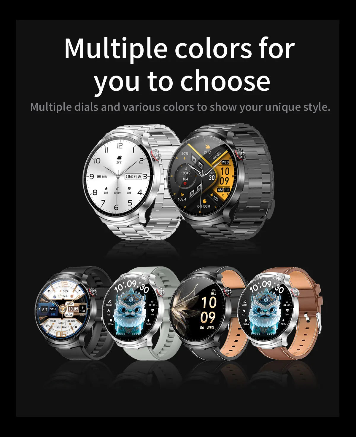 Smart Watch with Built-in Wireless Earbuds