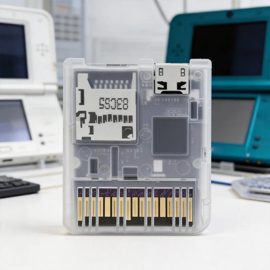 Clear Game Cartridge Case & Card Reader