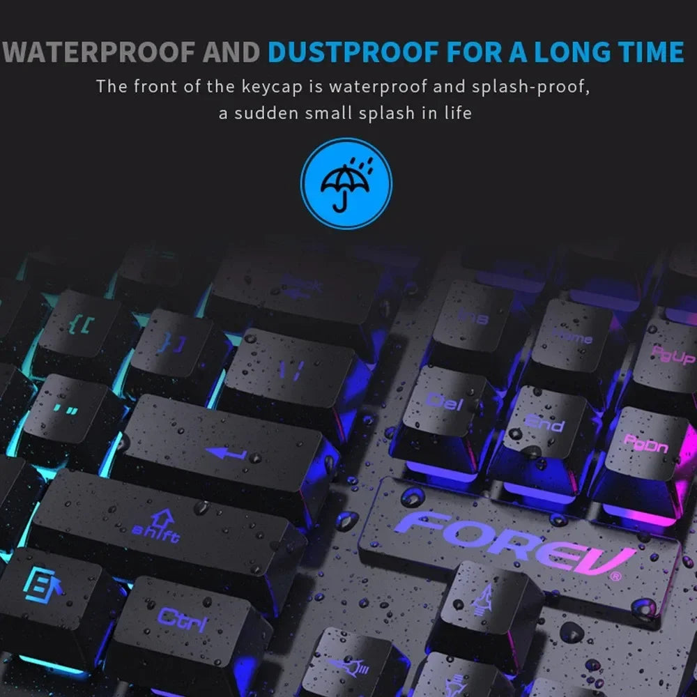 Backlit Gaming Keyboard and Mouse Set
