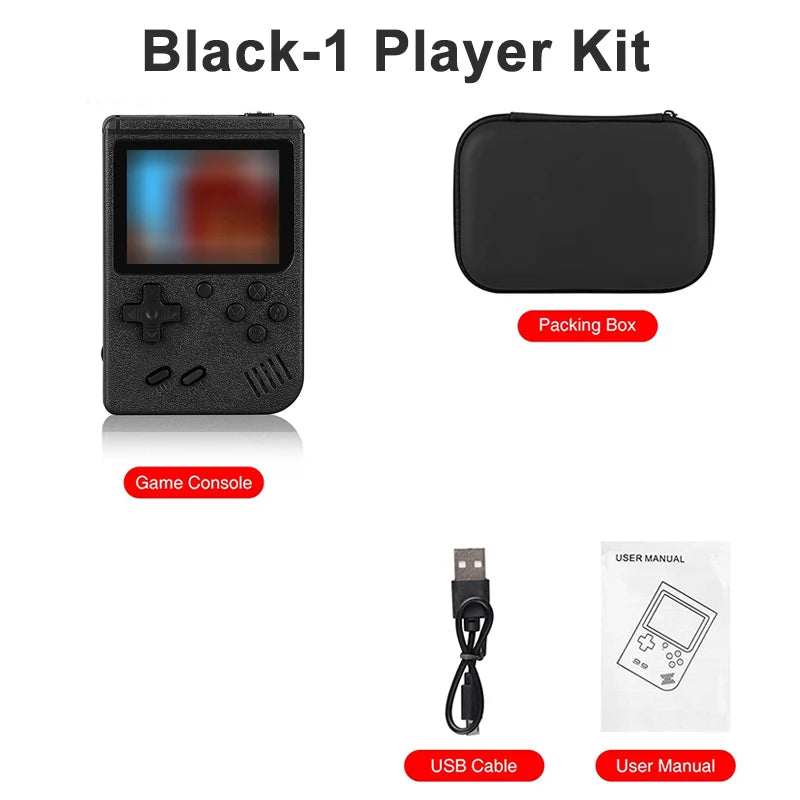 Mini Retro Handheld Game Console with Carry Case