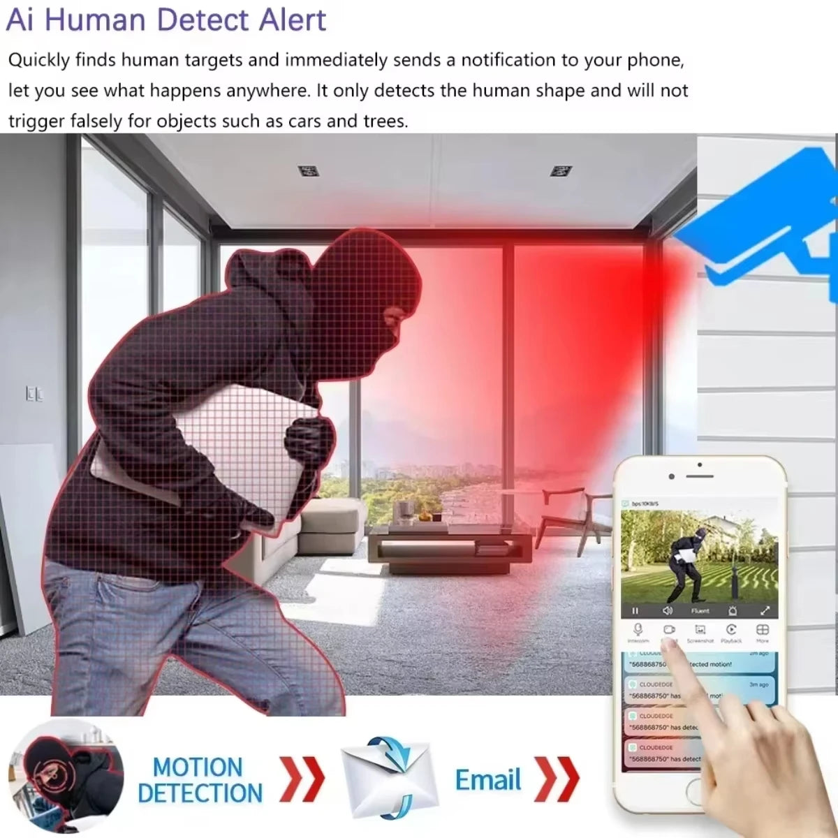 5MP Night Vision Outdoor Security Camera