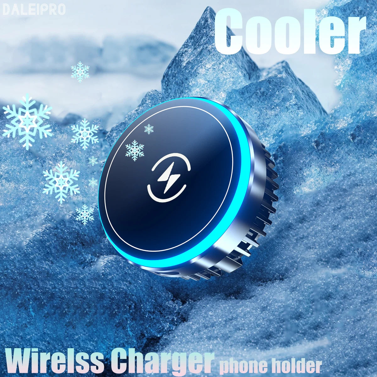 Cooling Magnetic Car Phone Mount with Wireless Charger