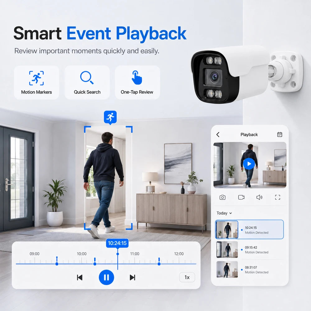 8MP 4K Smart Detection Security Camera