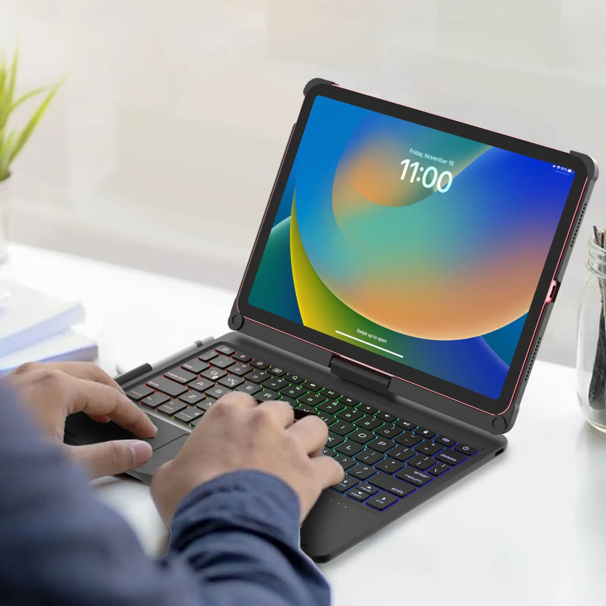 Backlit Tablet Keyboard Case with Trackpad