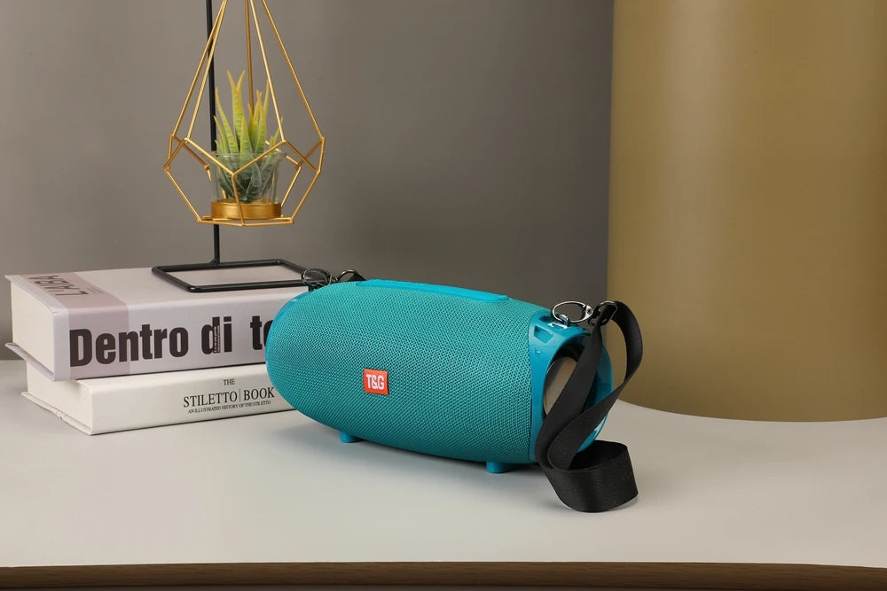 Portable Barrel Bluetooth Speaker with Strap