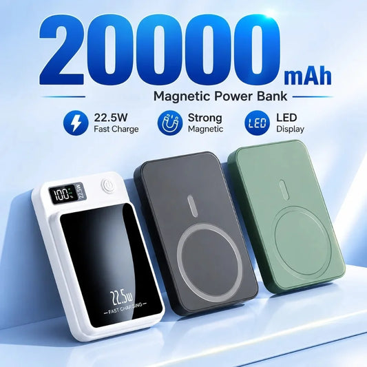 Magnetic Wireless Power Bank with Display