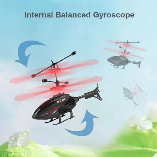 Hand-Sensing Mini Flying Helicopter with Lights
