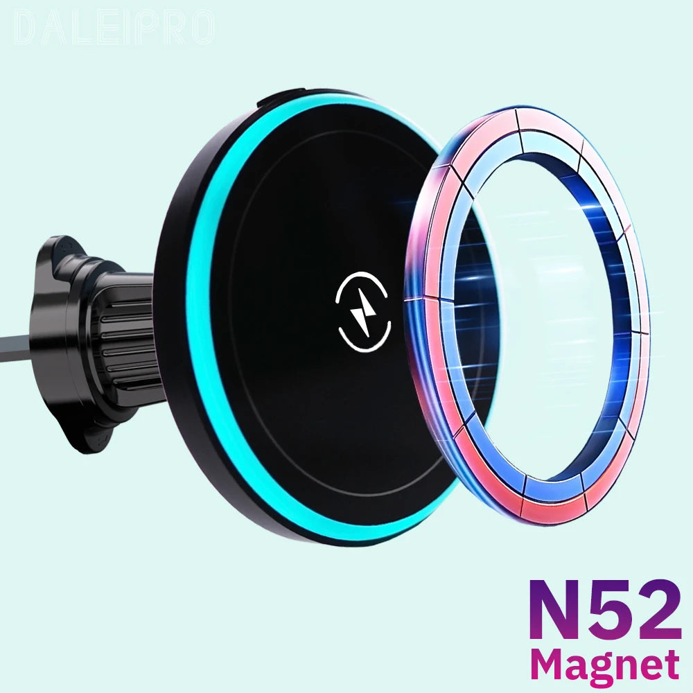 Cooling Magnetic Car Phone Mount with Wireless Charger