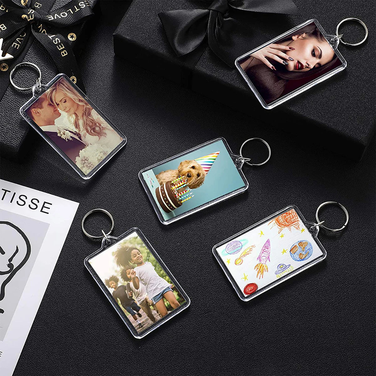 Clear Photo Frame Keychains, 10 Pack - photo 1