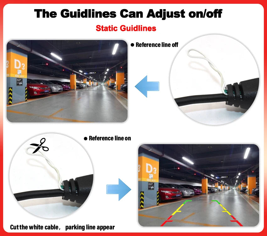 170° HD Waterproof Rear View Camera