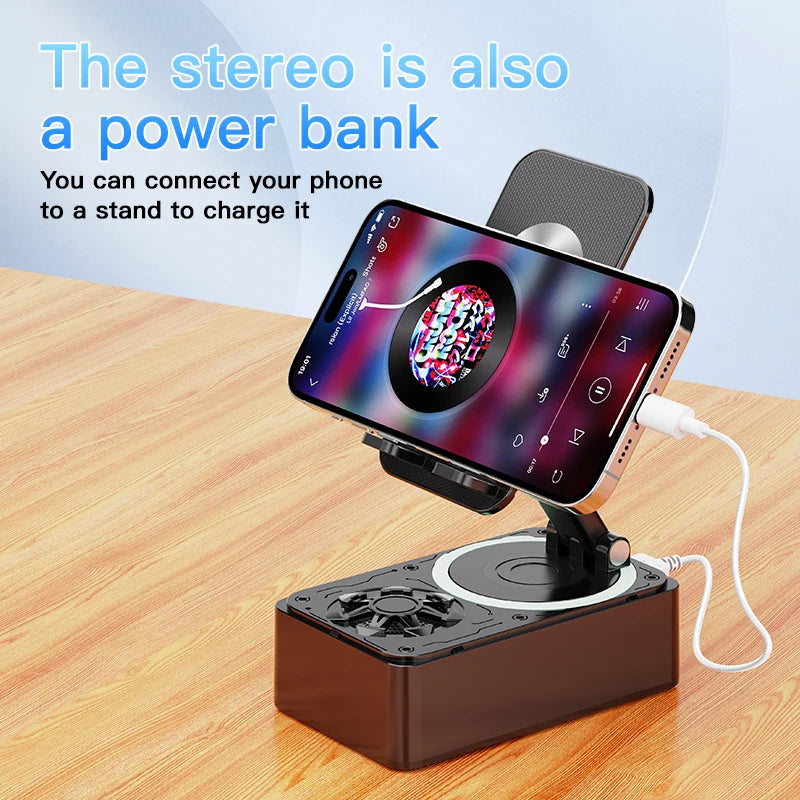 3-in-1 Bluetooth Speaker, Phone Stand and Power Bank