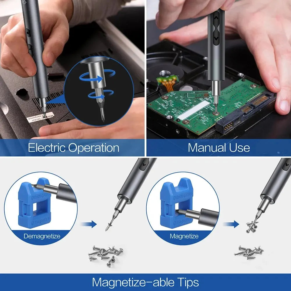 62-in-1 precision electric screwdriver set, view 3