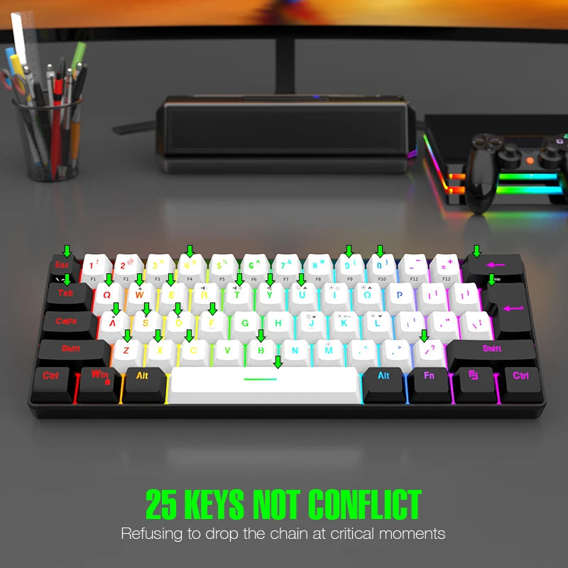 60% Compact RGB Wired Keyboard
