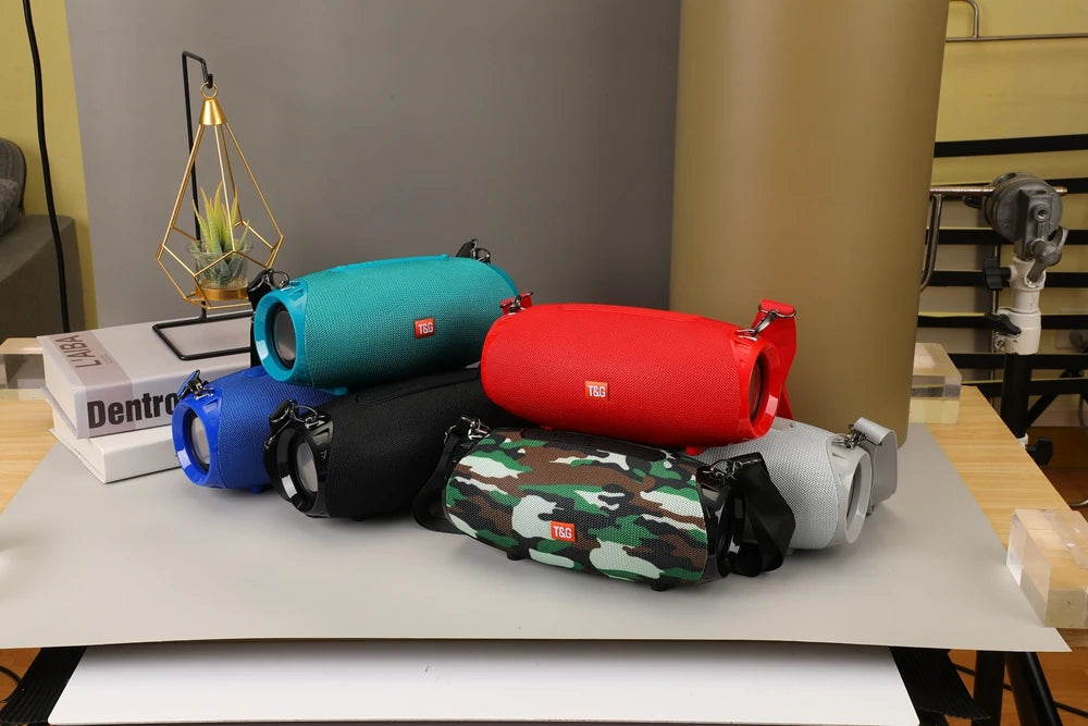 Portable Barrel Bluetooth Speaker with Strap