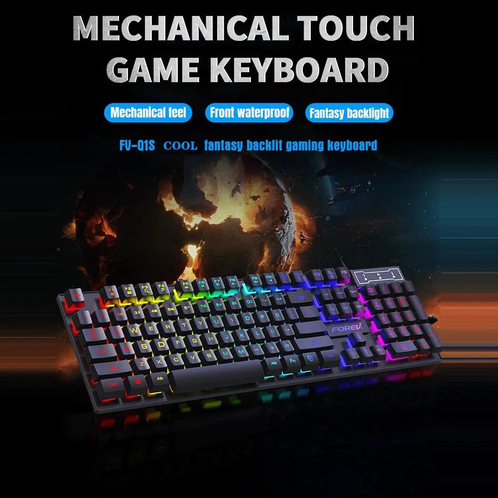 Backlit Gaming Keyboard and Mouse Set