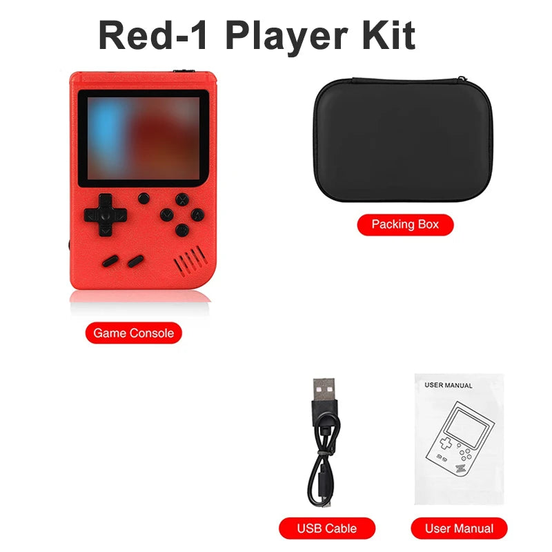 Mini Retro Handheld Game Console with Carry Case