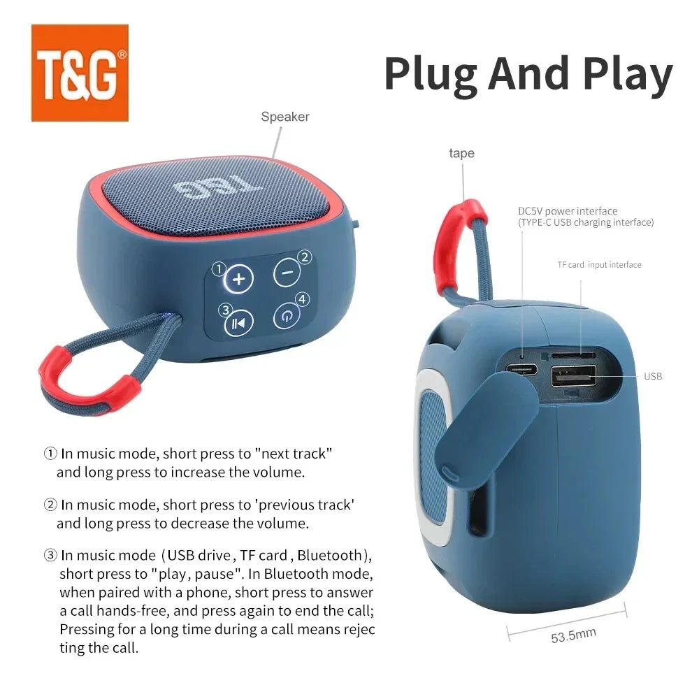 Mini Waterproof Bluetooth Speaker with FM Radio