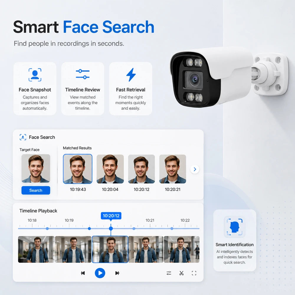 8MP 4K Smart Detection Security Camera