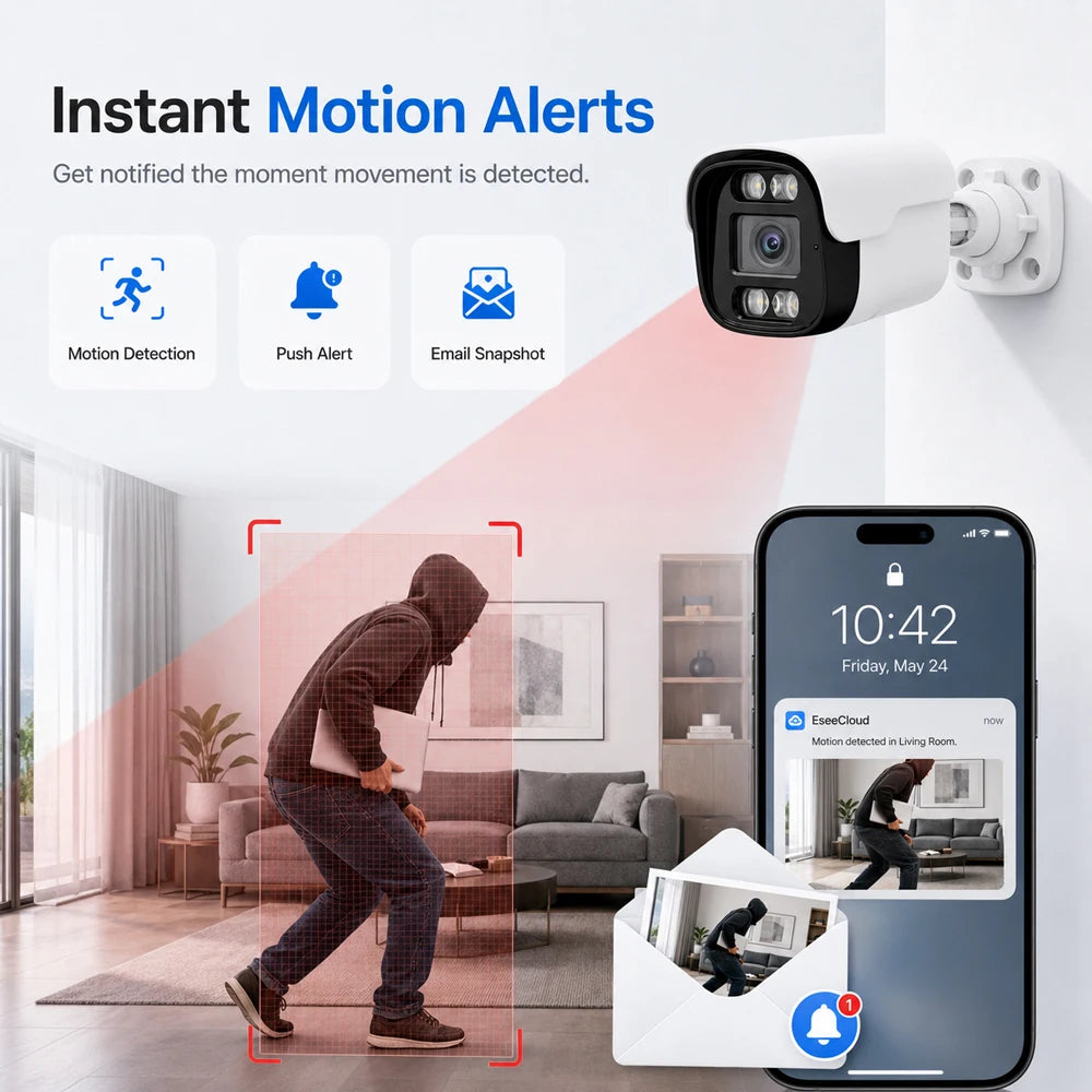 8MP 4K Smart Detection Security Camera