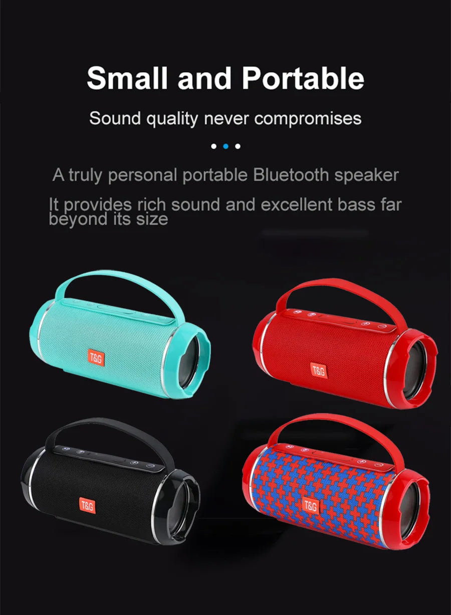 Portable Barrel Bluetooth Speaker with Strap